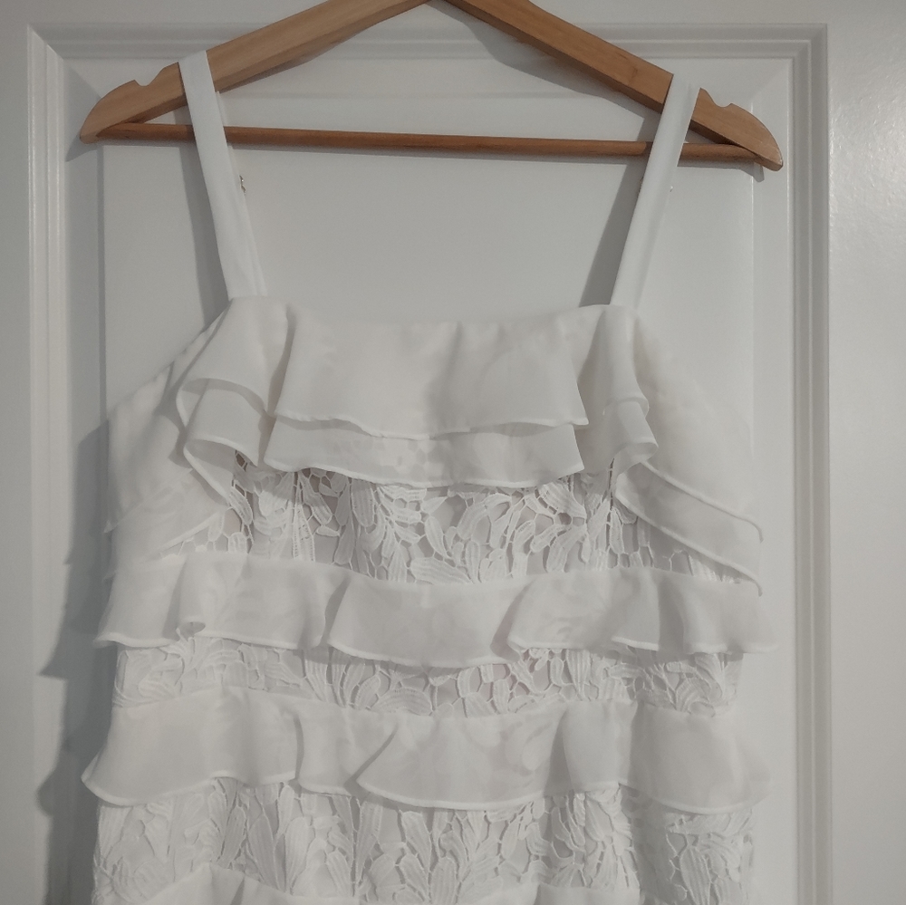 Lilly Pulitzer NWT Olive Dress Lace Ruffle White - Picture 6 of 16